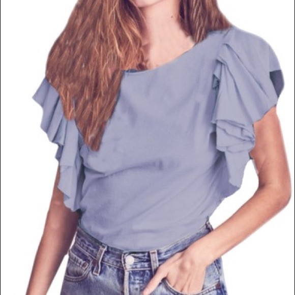 Loveshackfancy Ruffle Sleeve Top XS - Picture 1 of 4
